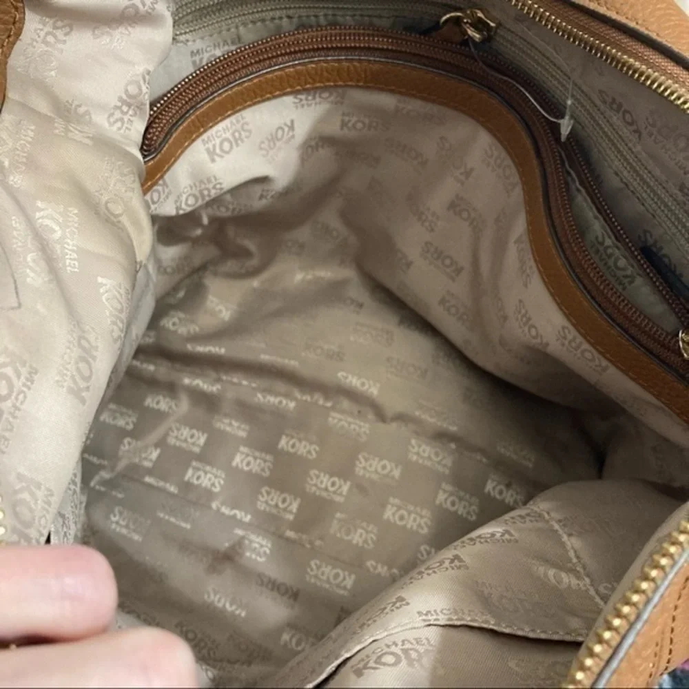 Michael kors brown leather Anita two way bag